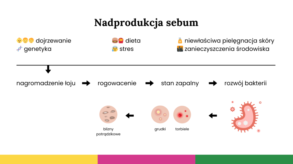 jak powstaje trądzik? Nadprodukcja sebum